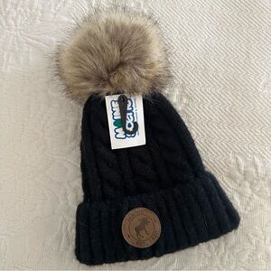 Maine Scene Black Cable Knit Beanie